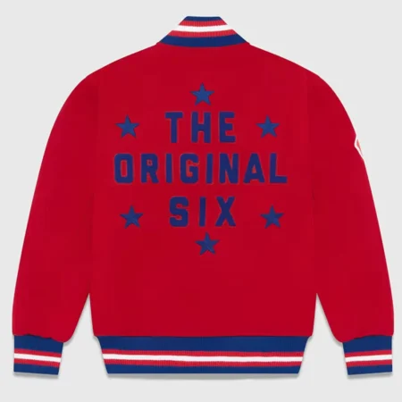 Back view of OVO Montreal Canadiens Varsity Jacket