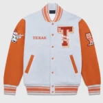 Front view of NCAA Texas Longhorns OVO Varsity Jacket