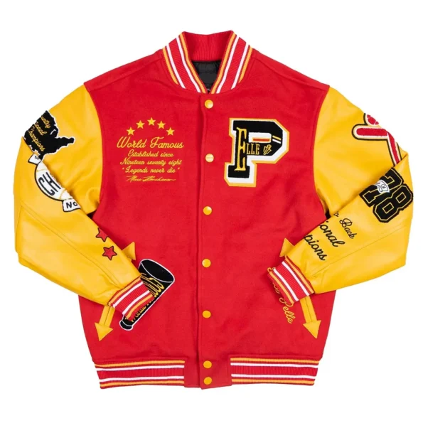 Front view of Pelle Pelle World Famous Varsity Jacket