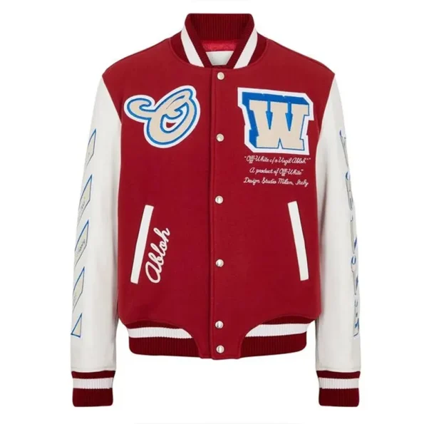 Front view of On The Go Varsity Jacket