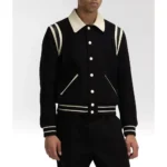 Teddy Blouson Black Varsity Jacket Front