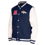 Denver Broncos Third Down Varsity Jacket Front and Back