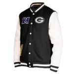 Green Bay Packers Down Varsity Jacket Front and Back