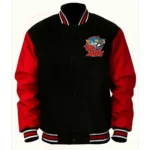 Tom and Jerry Black Varsity Jacket Front