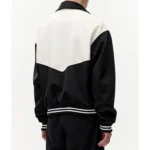 Western Black and White Varsity Jacket Front