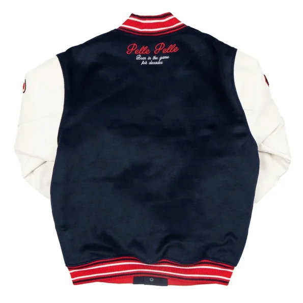 Back view of San Francisco 49ers Varsity Satin Jacket