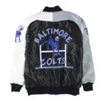 Front view Baltimore Colts varsity satin jacket photo.