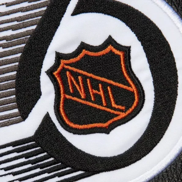 Close-up details of Boston Bruins Black Logo Varsity Jacket