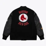 Front view Boston Red Sox vintage varsity jacket photo.