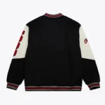 Front view Chicago Bulls vintage logo varsity jacket photo