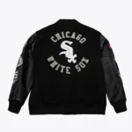 Front view Chicago White Sox vintage varsity jacket photo.