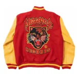 Front view Hellstar Records Werewolf varsity jacket photo.