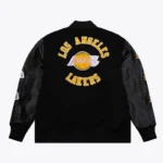 LA Lakers Black Vintage Varsity Jacket Front