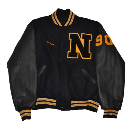 Front view of Needham HS Athletics Varsity Jacket