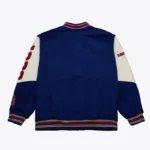 Front view NY Rangers vintage logo varsity jacket photo.