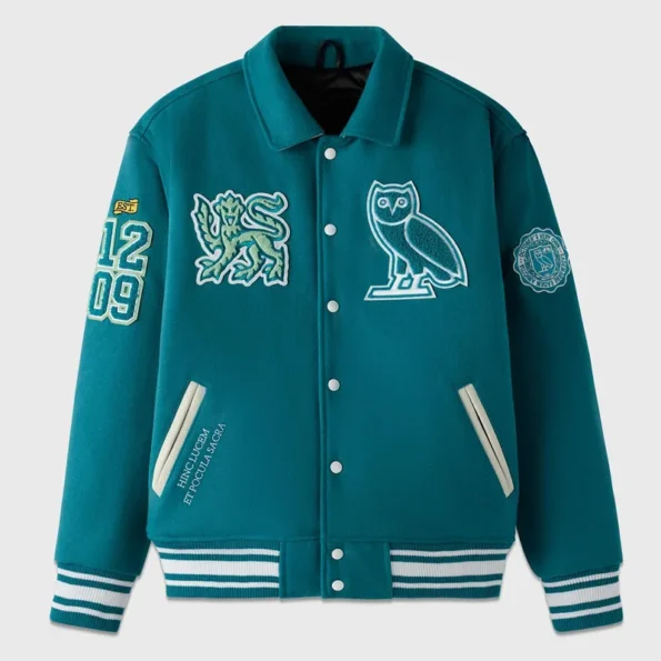 Front view of OVO University of Cambridge Varsity Jacket