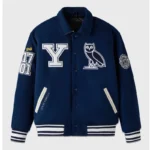 Front view of OVO Yale University Varsity Jacket