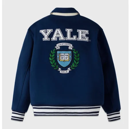 Back view of OVO Yale University Varsity Jacket