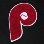 Philadelphia Phillies Black Varsity Jacket Front