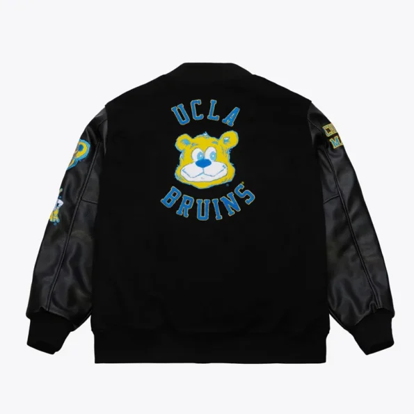 Back view of UCLA Bruins Black Varsity Jacket