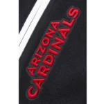 Front view Arizona Cardinals mashup varsity jacket photo.