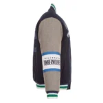 Front view Minnesota Timberwolves varsity wool jacket photo.