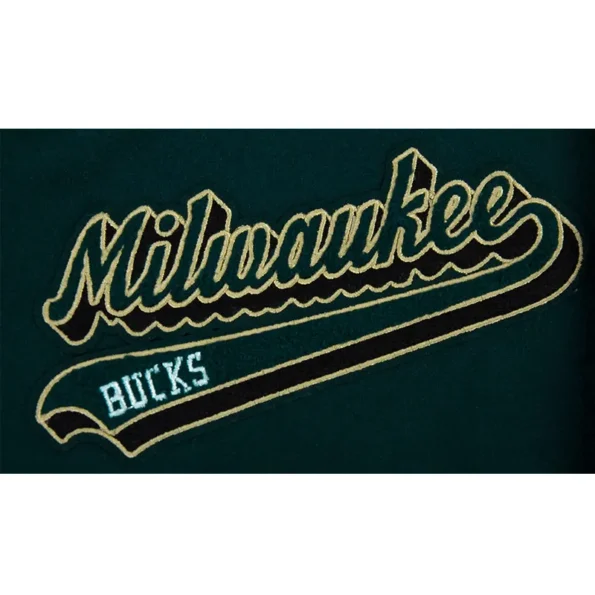 Milwaukee Bucks Script Varsity Jacket