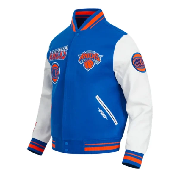 NY Knicks Turn It Up Varsity Jacket