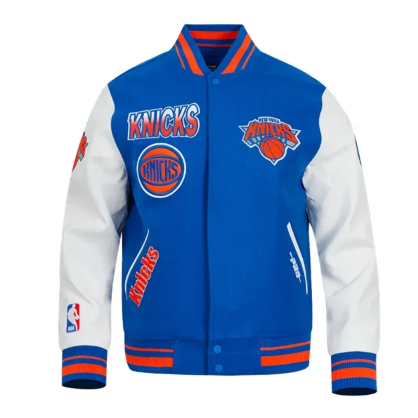 NY Knicks Turn It Up Varsity Jacket