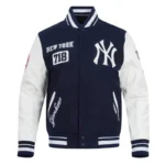 NY Yankees Area Code Varsity Jacket