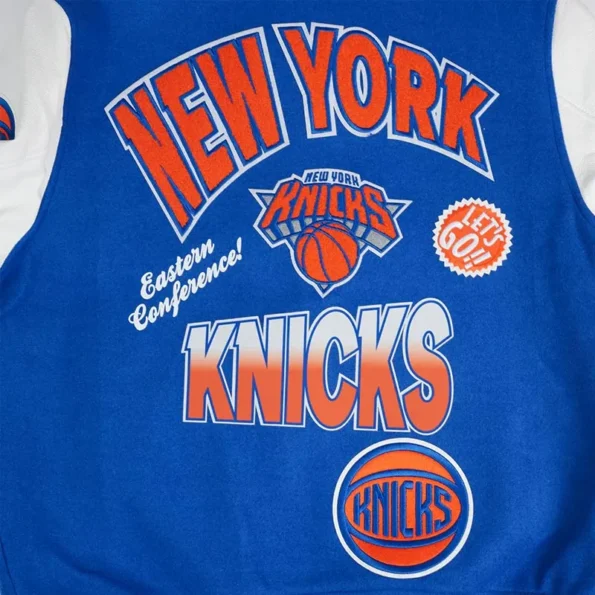 NY Knicks Turn It Up Varsity Jacket