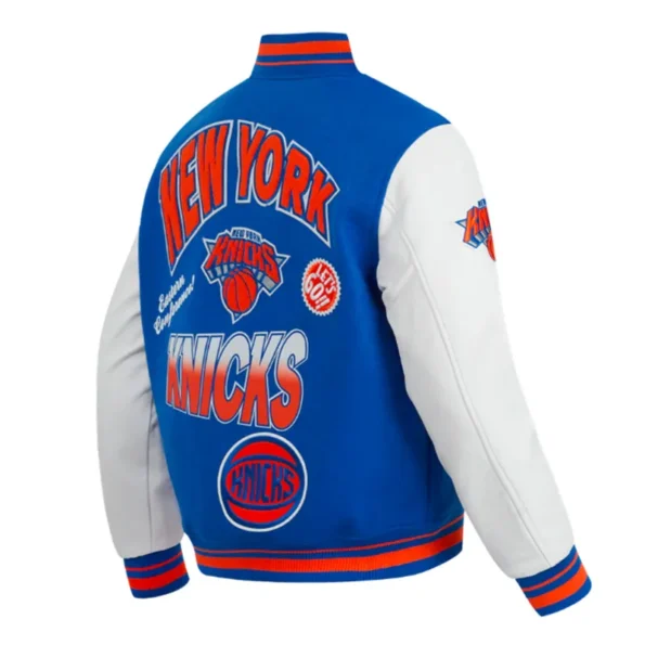 NY Knicks Turn It Up Varsity Jacket