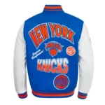 NY Knicks Turn It Up Varsity Jacket