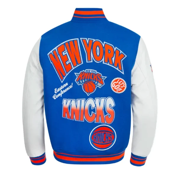 NY Knicks Turn It Up Varsity Jacket